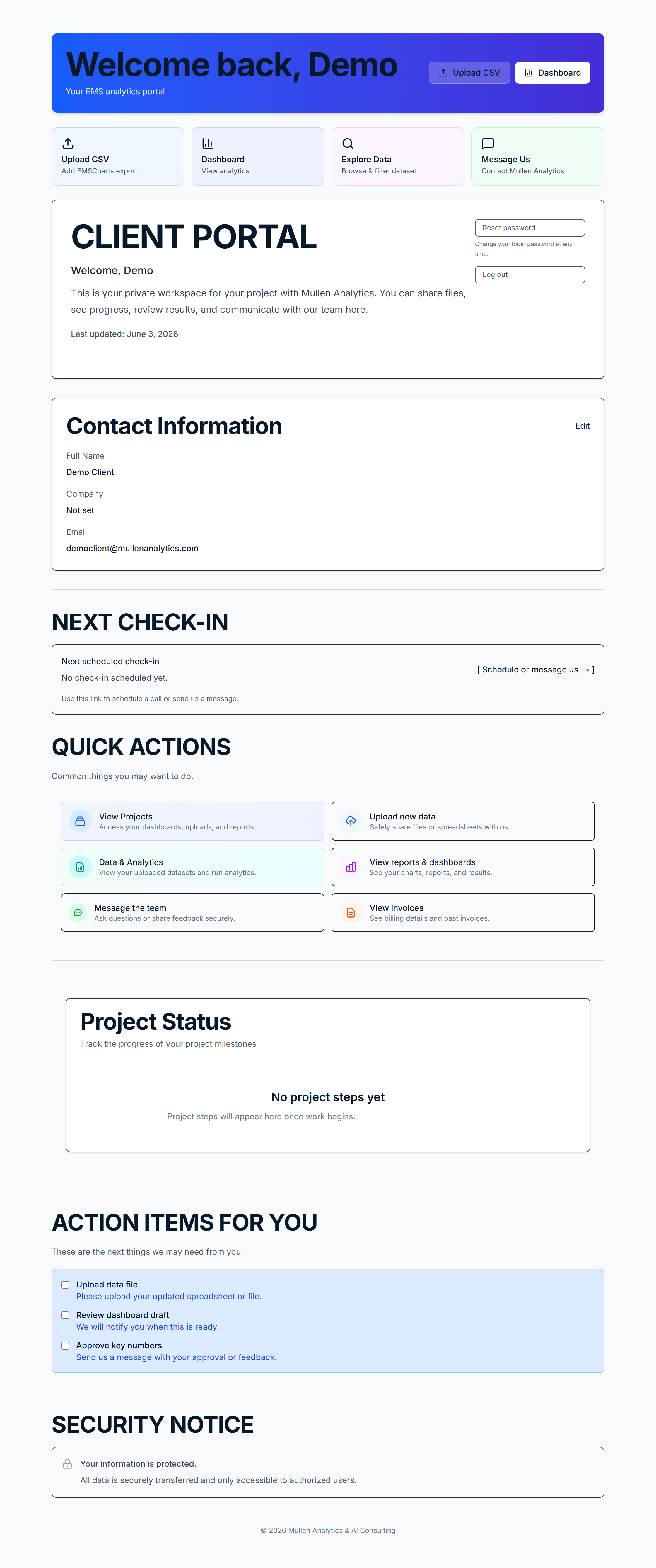 Secure Client Portal screenshot